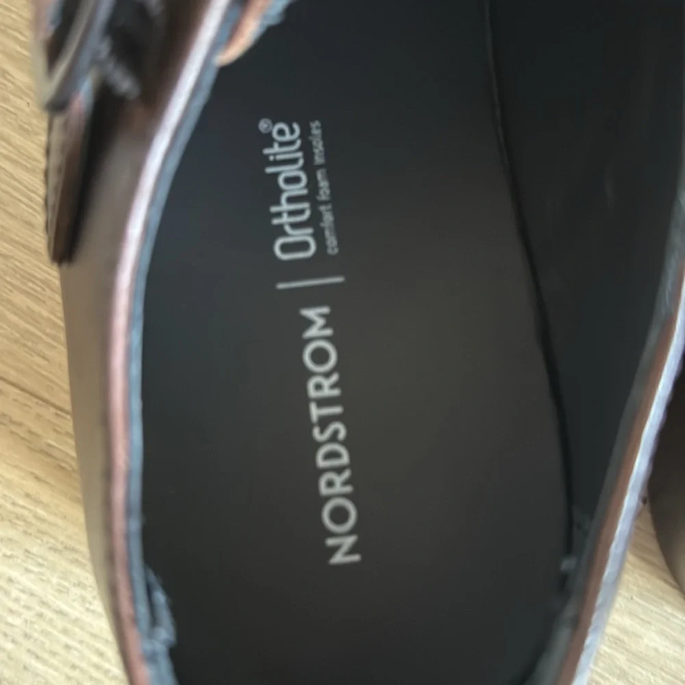 New Edison Double Monk Strap Shoe (Men) ortholite Nordstrom Sz 8.5 leather dress